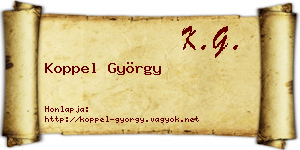 Koppel György névjegykártya