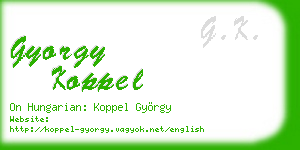 gyorgy koppel business card