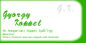 gyorgy koppel business card